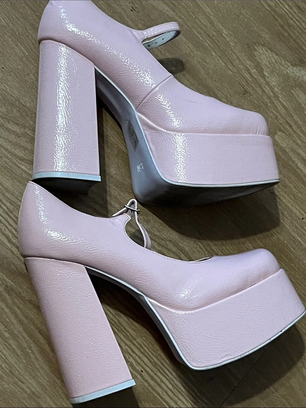 Jeffrey Campbell Light Pink Platform Mary Jane Pumps